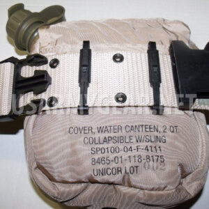 LC Pistol Belt + 2Qt Collapsible Canteen + Desert Cover Pouch