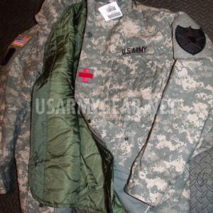 Made in US Military Army M-65 Acu Cold Weather Field Coat Jacket + Liner,Patches