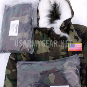 New US Army Cold Wet Weather Gen 1 ECWCS Woodland Goretex Parka Jacket +Fur Hood