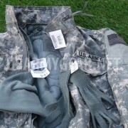 New Acu Military M65 Field Cold Weather Combo Coat Jacket + Liner + Cap + Gloves