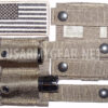 USMC Army Coyote MOLLE Keeper Alice Adapter Belt Clip Pouch SDS US Flag Patch