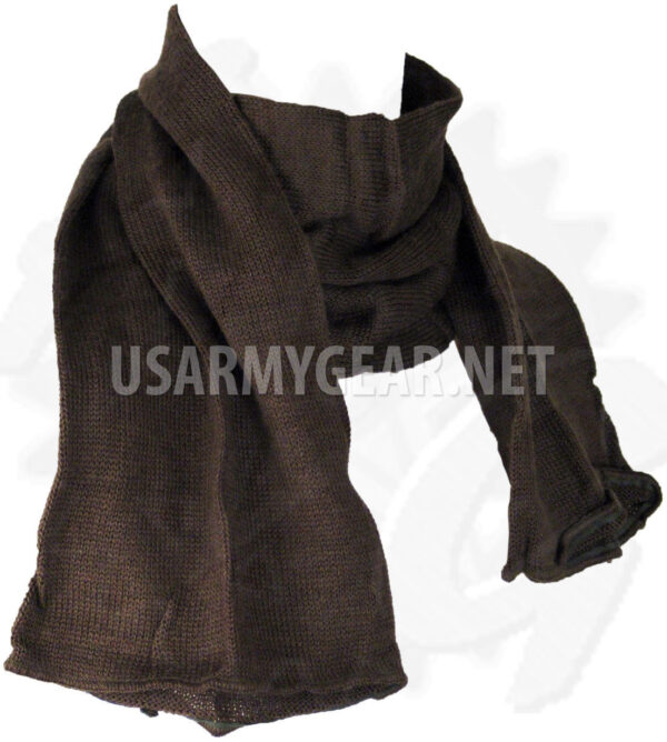 Made in USA Army Military 100% Wool Neckerchief 54" Scarf Double Knit OD Scarves