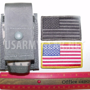 NEW Made in USA MOLLE II 40mm High Explosive ACU Single Pouch + US Velcro Flag