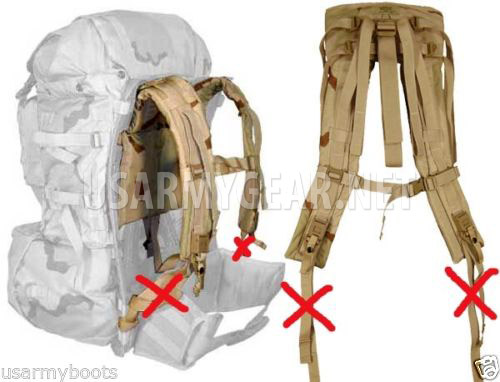 NEW Made in USA Military Army MOLLE II DCU Desert Camo BACK PACK SHOULDER STRAPS