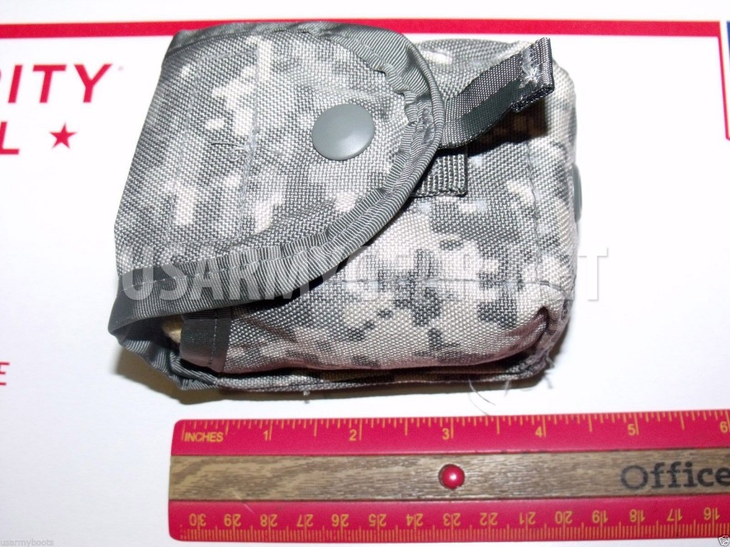 US Military Army ACU Digital Camo Hand Grenade Pouch - Genuine Issue, NSN 8465-01-525-0589 (Very Good Condition)