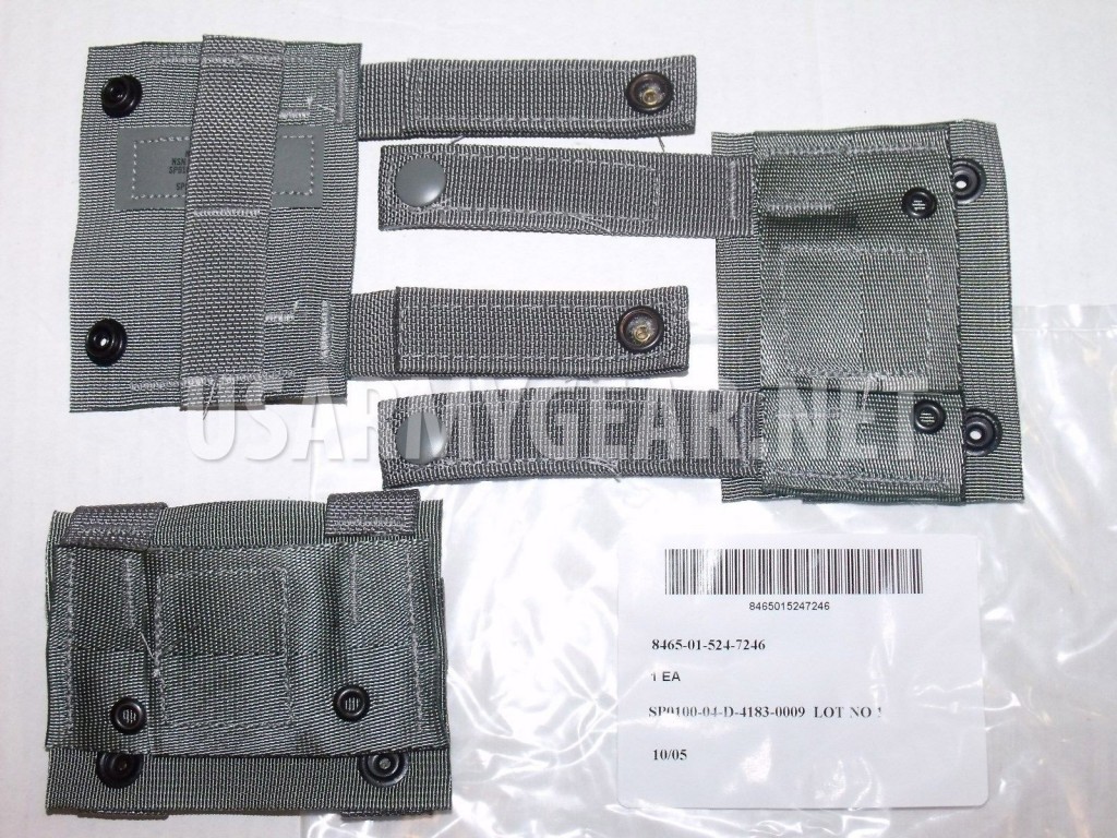 New Army ACU MOLLE II Foliage Green K-Bar Adapter Utility Pouch + US ...