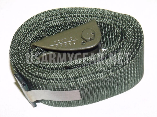 US Army Military 6' 72" OD Green Webbing Cargo Straps 2" Metal Buckle Spring GI