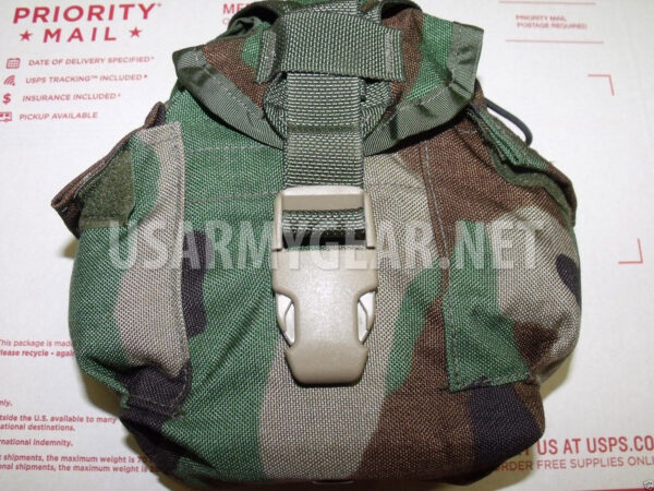 US made 1 QT ARMY USMC Military Molle ll Canteen Utility Cover Pouch Woodland GI