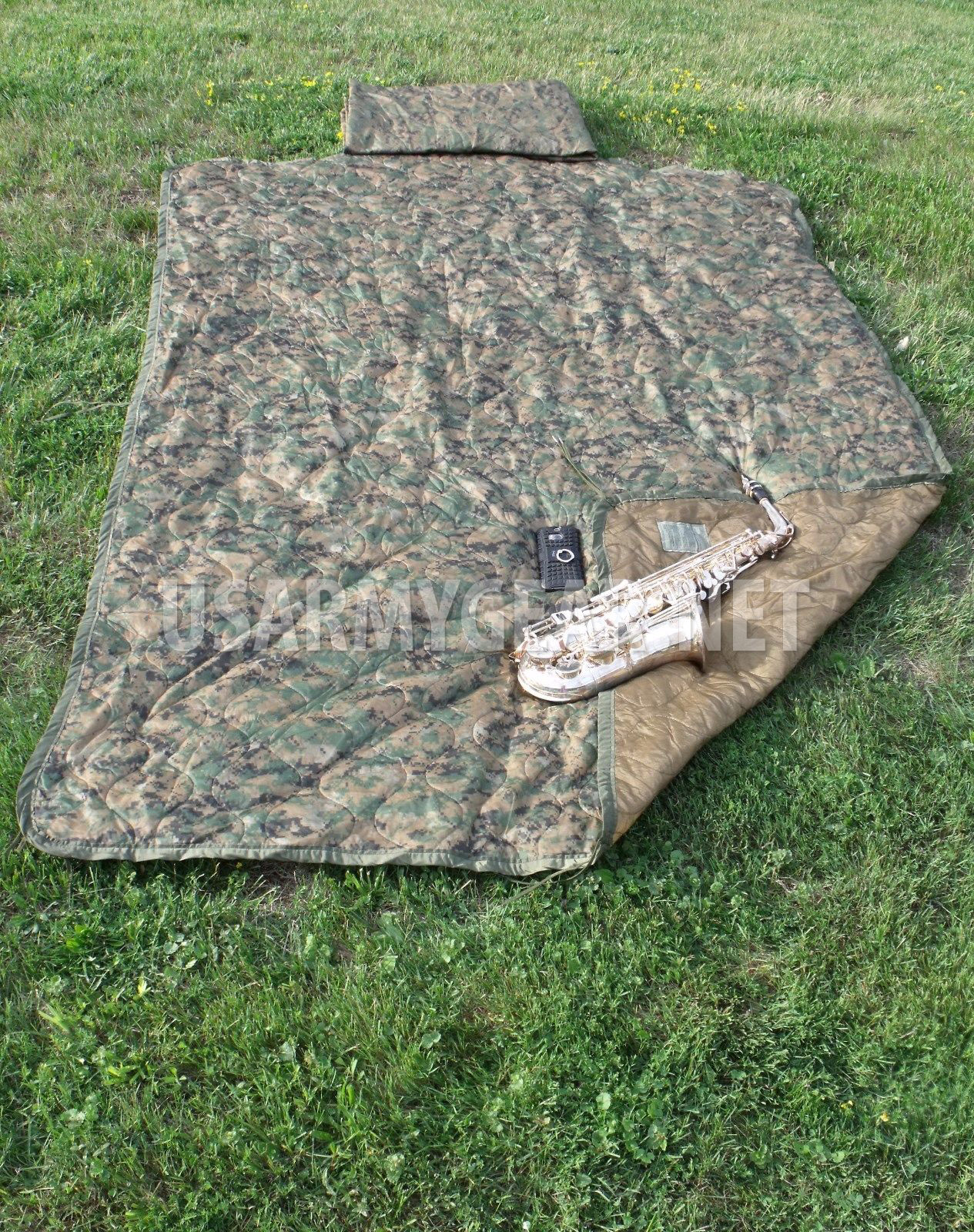 Army USMC Marine Corps Issue Digital Woodland MARPAT Woobie Blanket Poncho Liner