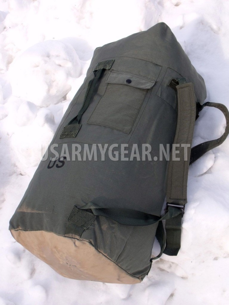 US Made Military OD Waterproof Duffle Bag, Painted Bottom Backpack – US ...