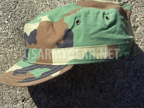 US Army Military Woodland Camouflage USGI Patrol Cap Hat Cover