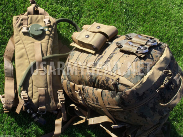 New USMC ILBE Marpat Marine Assault 3 Days Back Pack + Coyote Hydration System