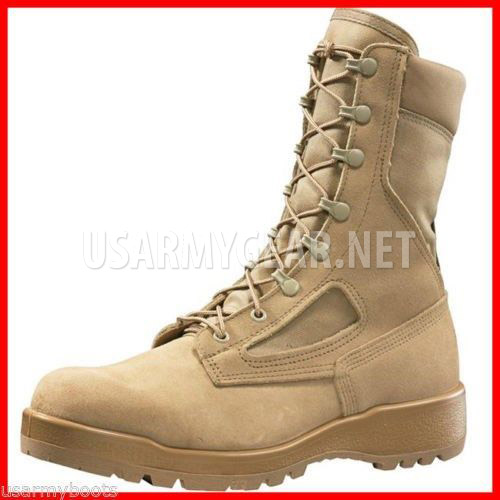 Made in USA Belleville 390 Desert Military Army Hot Weather Tan GI Combat Boots