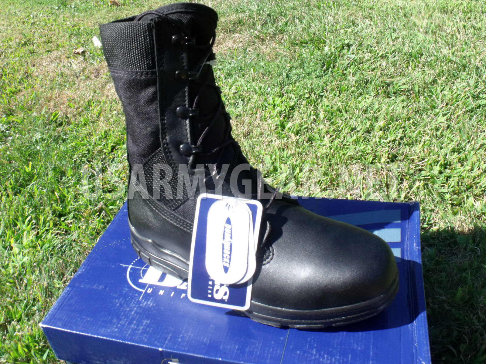 US Army Bates Military Steel Toe Oil Resistant 8" Black Leather Combat Boots 7.5