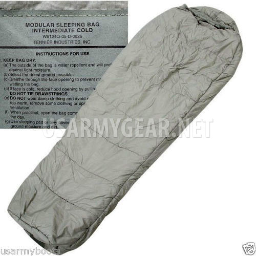 New Made in USA Army Military Intermediate Modular ACU Sleeping Bag Part of IMSS