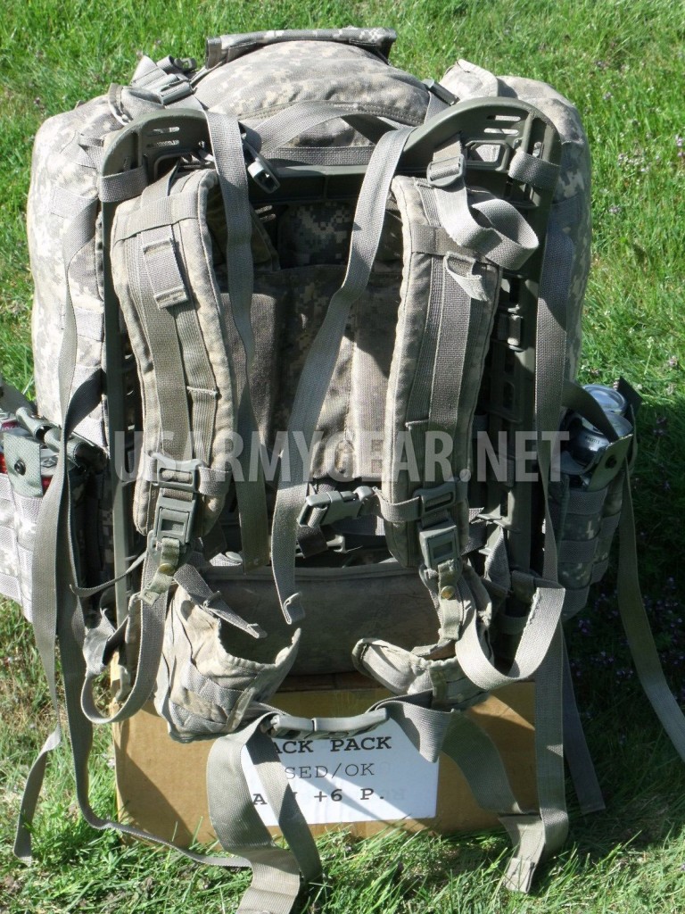 Loaded US Army ACU Backpack Set, 3 Days Assault Pack, Hydration Carrier ...