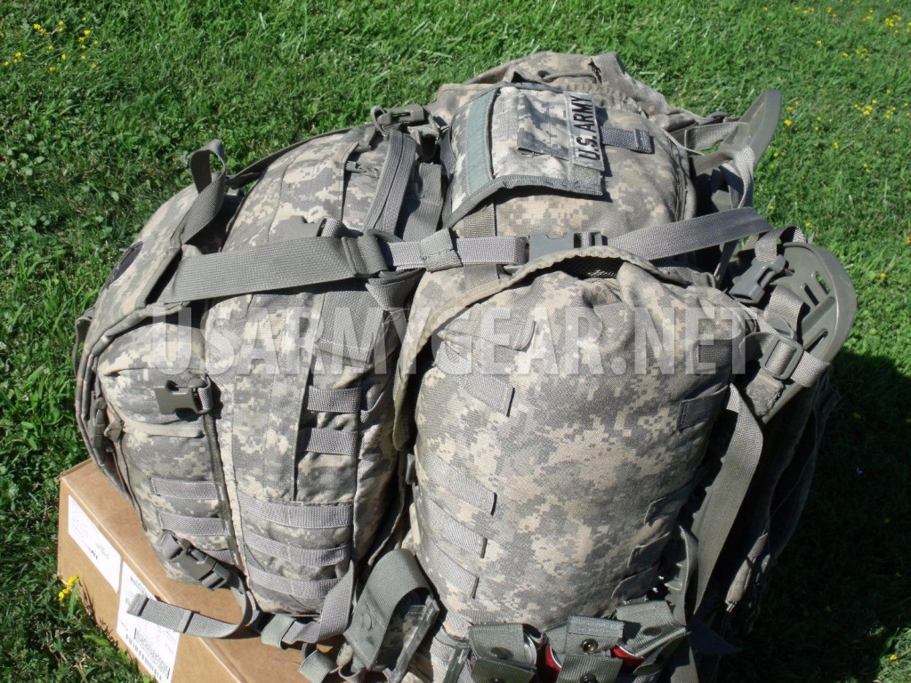 Loaded US Army ACU Backpack Set, 3 Days Assault Pack, Hydration Carrier ...