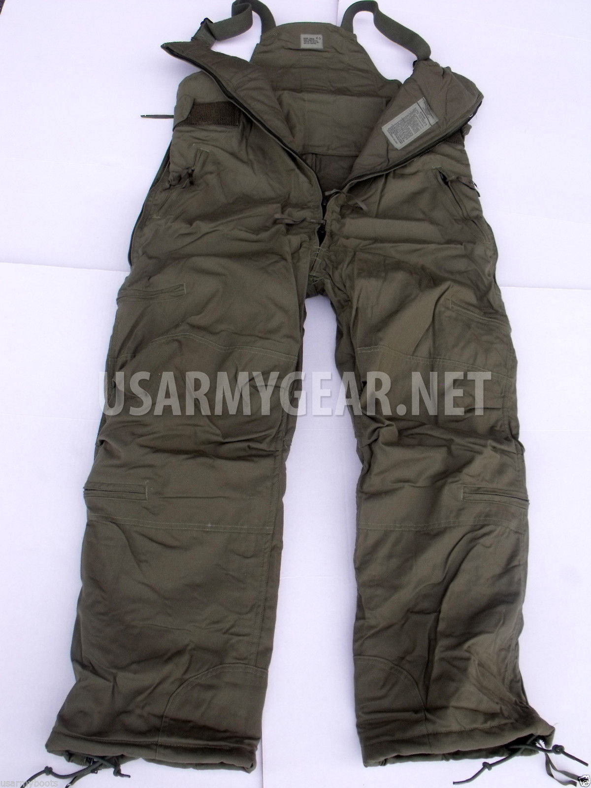 US Army Marine ECW Extreme Cold Weather High Quality Combat V. Pants Overall Bib