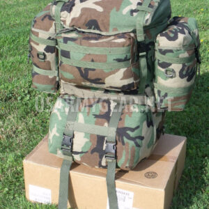 Made in USA Army Molle 2 Large Ruck Sack Woodland Back Pack System Set Bug Out