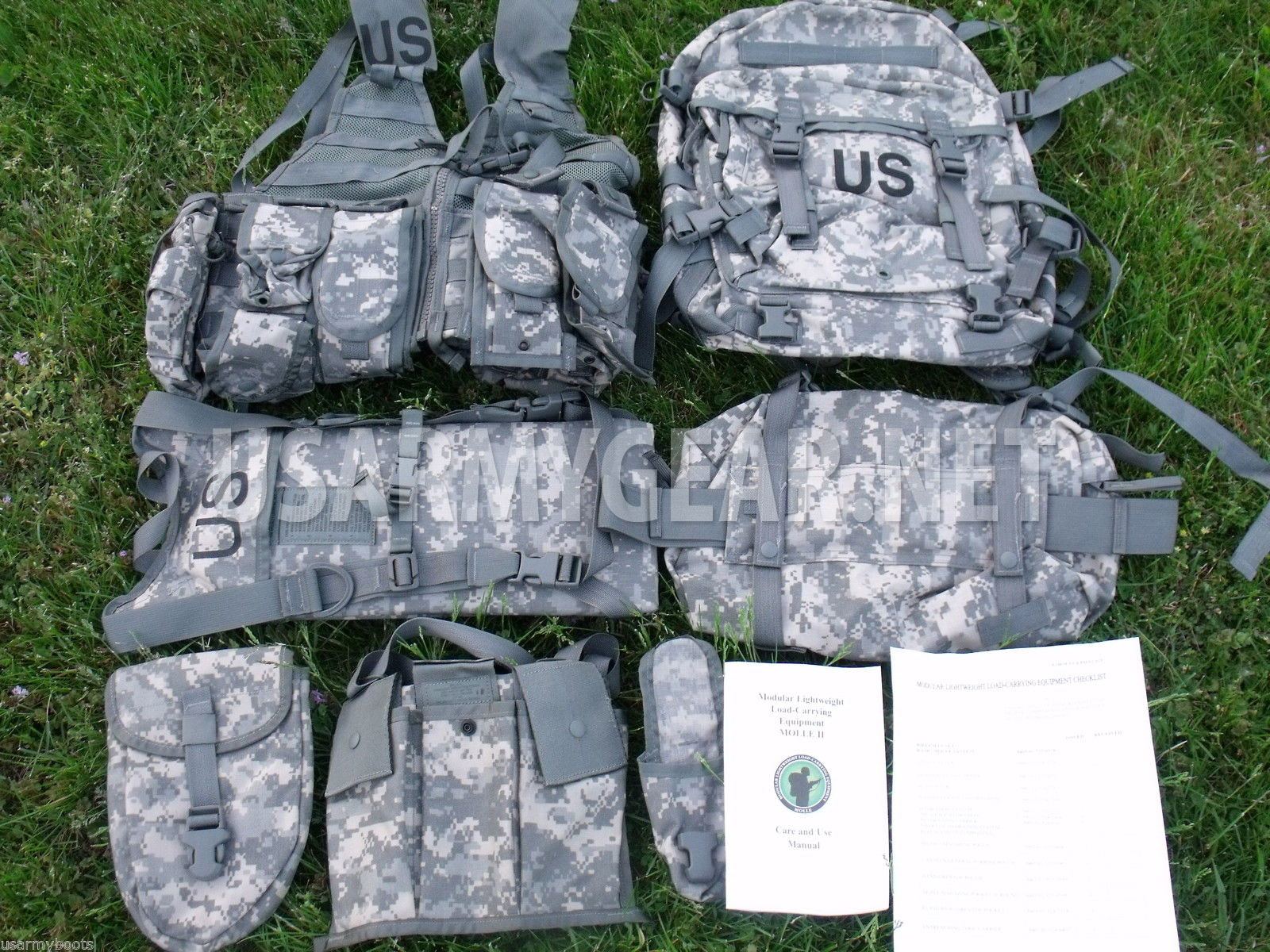 New MOLLE II ACU Rifleman Army Set Assault Pack FLC Hydration System Waist Pack