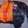 Made in USA MA-1 Alpha Industries US Army Pilot Flight Military Bomber AF Jacket