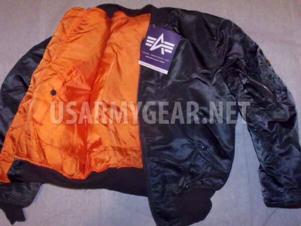 Made in USA MA-1 Alpha Industries US Army Pilot Flight Military Bomber AF Jacket