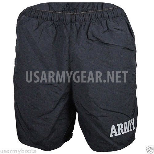 Made in USA Military ARMY Black PT PTU Phisycal Training Uniform Running Shorts