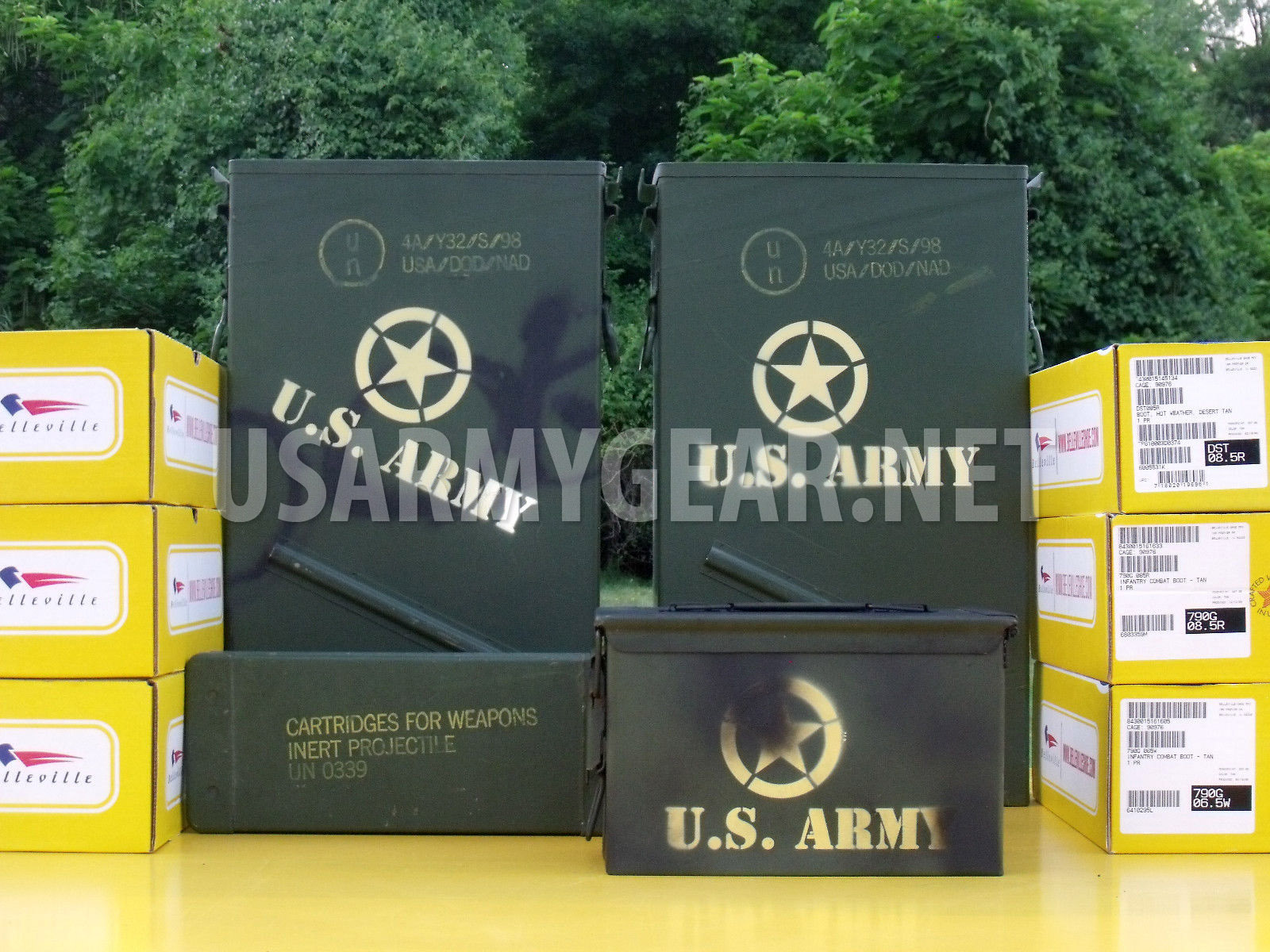 1 New Ammo Can Mortar Truck Big Tool Carrier Large Military Metal Storage Box