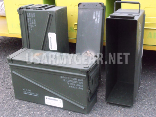 US Army Miltary GI Surplus 40mm PA-120 Large Ammo Can Stackable Steel Tool Box