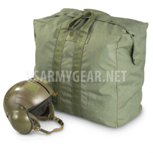 USAF OD Olive Drab Flyer's Kit Flight Cotton Duck Canvas Pilot Parachute Bag GI